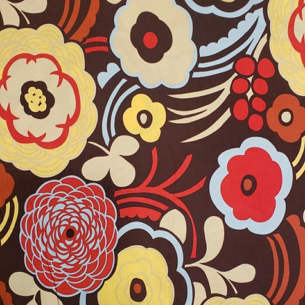 Vintage The Alexander Henry Floral Fabric "Mocca" 89"×44" Cotton 2006
